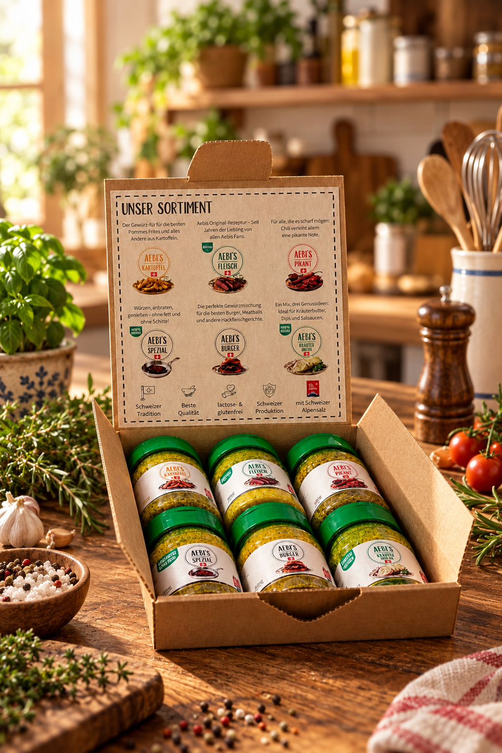 Aebi’s Gewürz-Box (5 Gewürze, 1 Limited Edition)