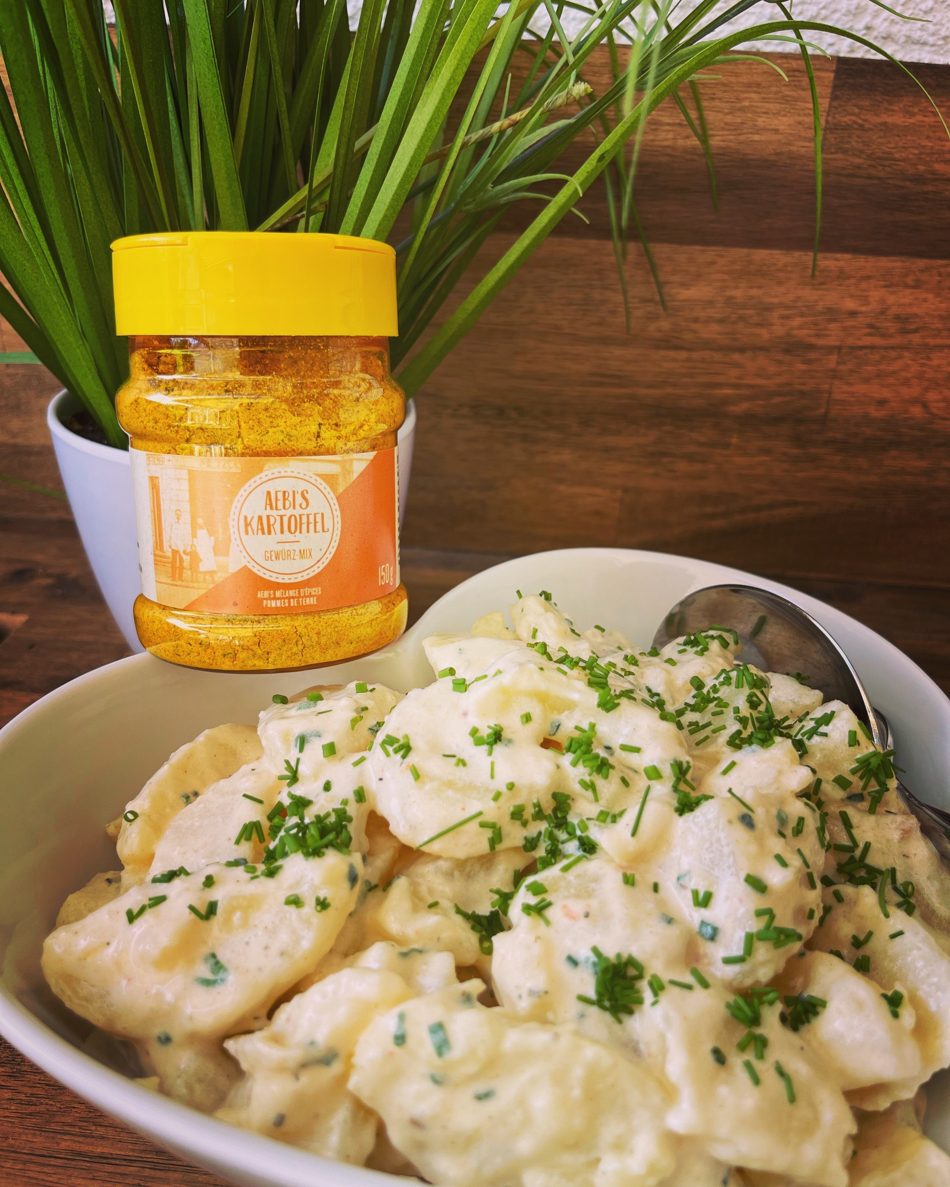Frühlings Kartoffelsalat mit Aebi’s Gewürz-Mix Kartoffel
