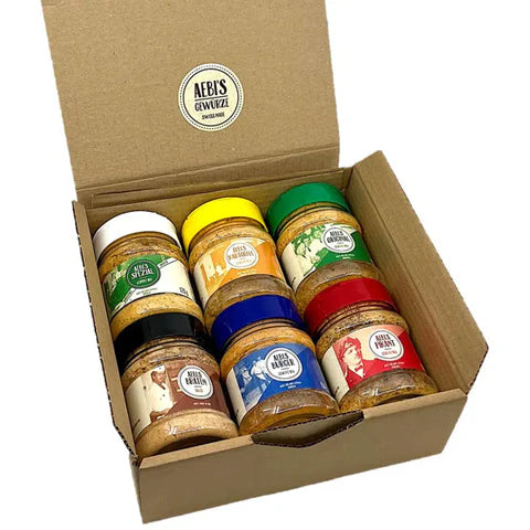 Aebi’s Gewürz-Box (5 Gewürze, 1 Bratensauce)