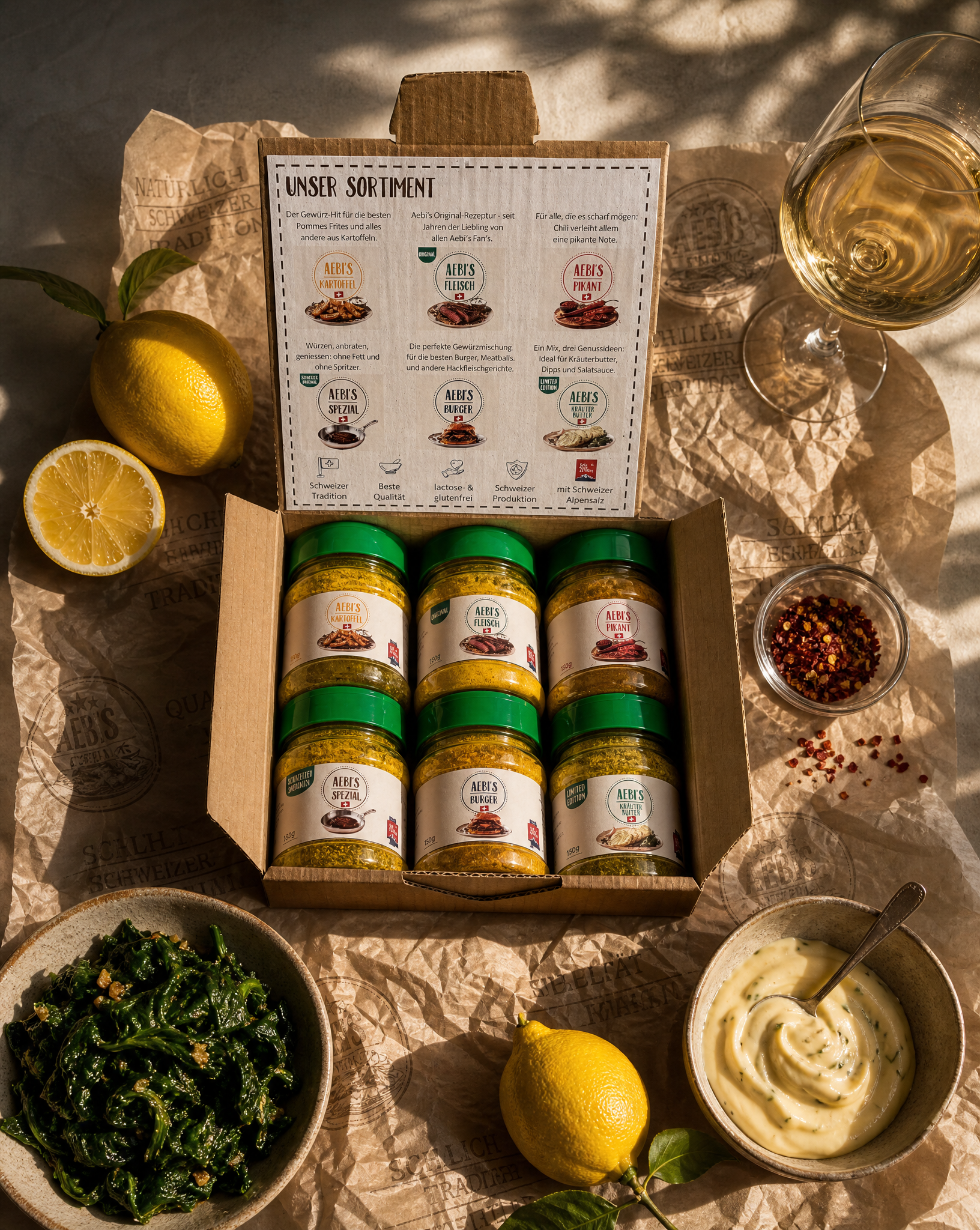 Aebi’s Gewürz-Box (5 Gewürze, 1 Limited Edition)